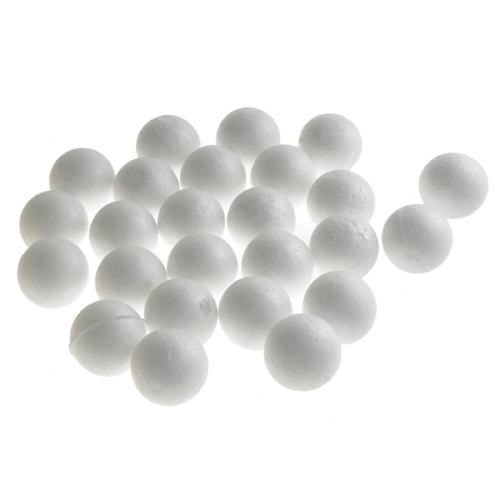 Poly Foam Ball, White, 1-1/2-Inch, 25-Piece