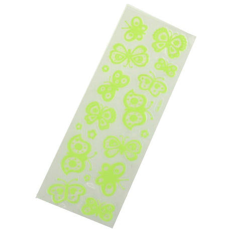 Butterflies Glow In the Dark Sticker, Green, 11-Inch