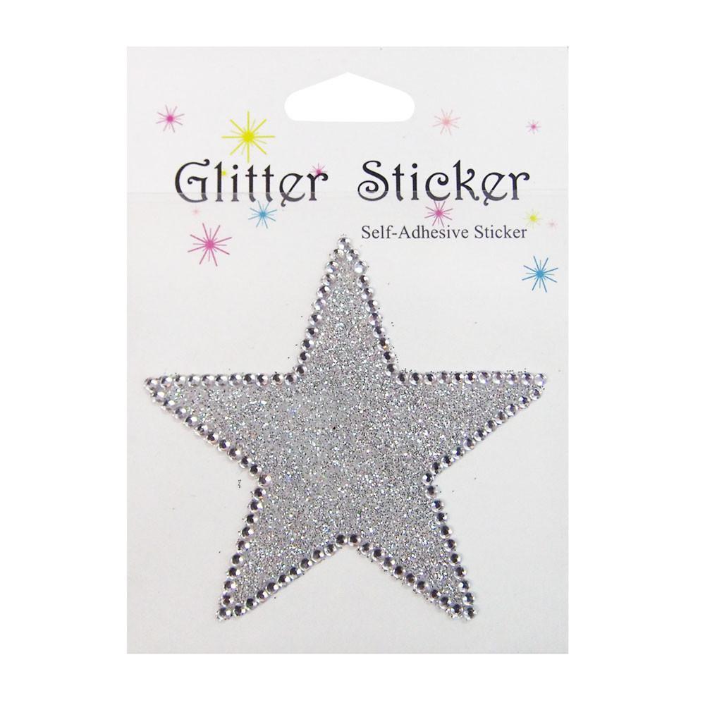 Diamond Glitter Star Sticker, 2-3/8-inch
