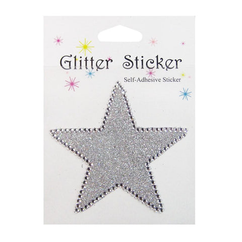 Diamond Glitter Star Sticker, 2-3/8-inch