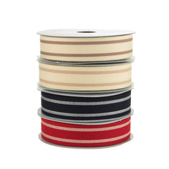Dual Stripes Grosgrain Ribbon, 7/8-Inch, 10 Yards