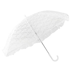White Lace Parasol Umbrella Bridal Accessories