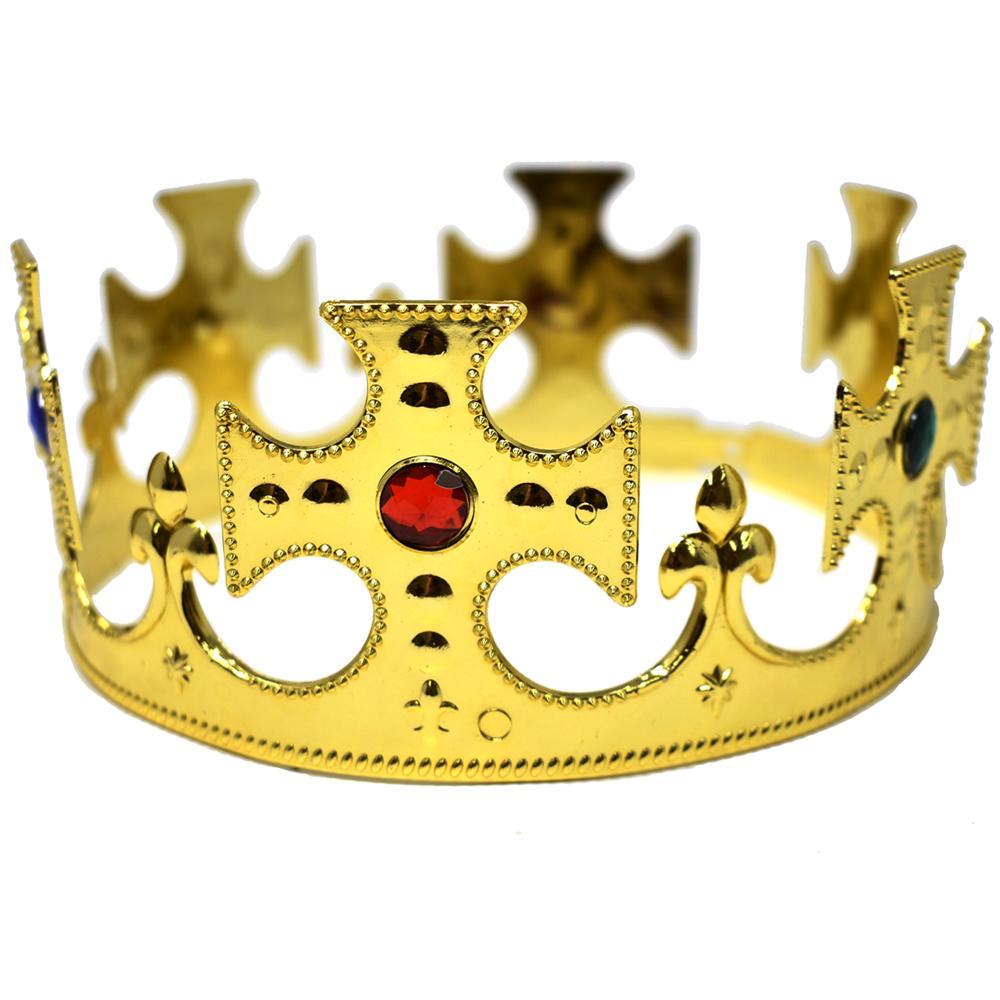 Medieval Kings' Crown, Gold, 8-1/4-Inch Adjustable Diameter