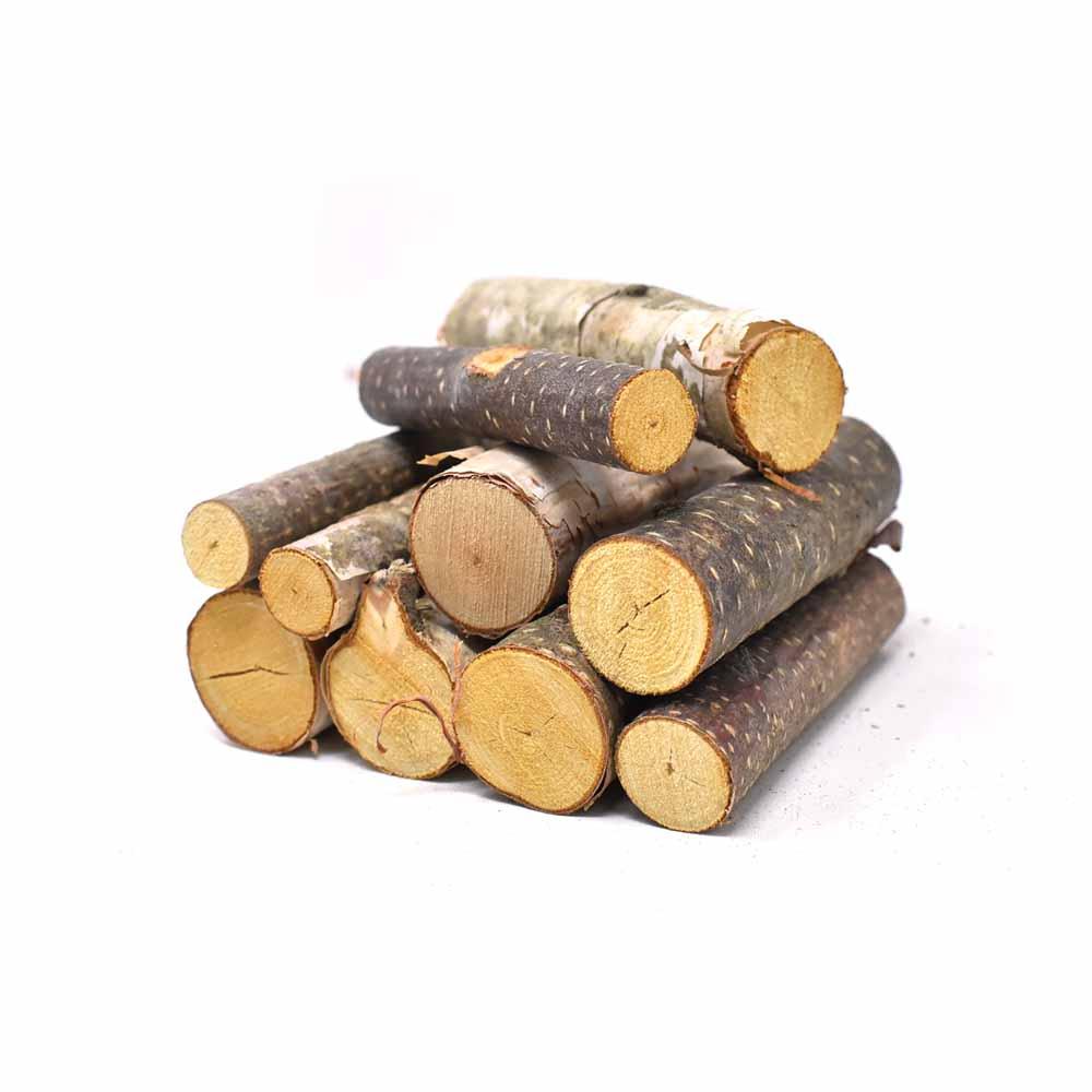 Assorted Birch Mini Logs, Natural, 10-Pierce