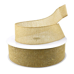 Faux Burlap Wired Ribbon, 3-inch, 50-yard