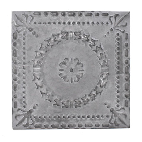 Galvanized Pressed Flower Sign, 10-Inch