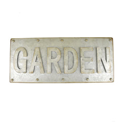 Galvanized Garden Sign, 14-Inch