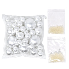 Vase Filler Pearls with Aqua Jelly Beads, 5/16-Pound