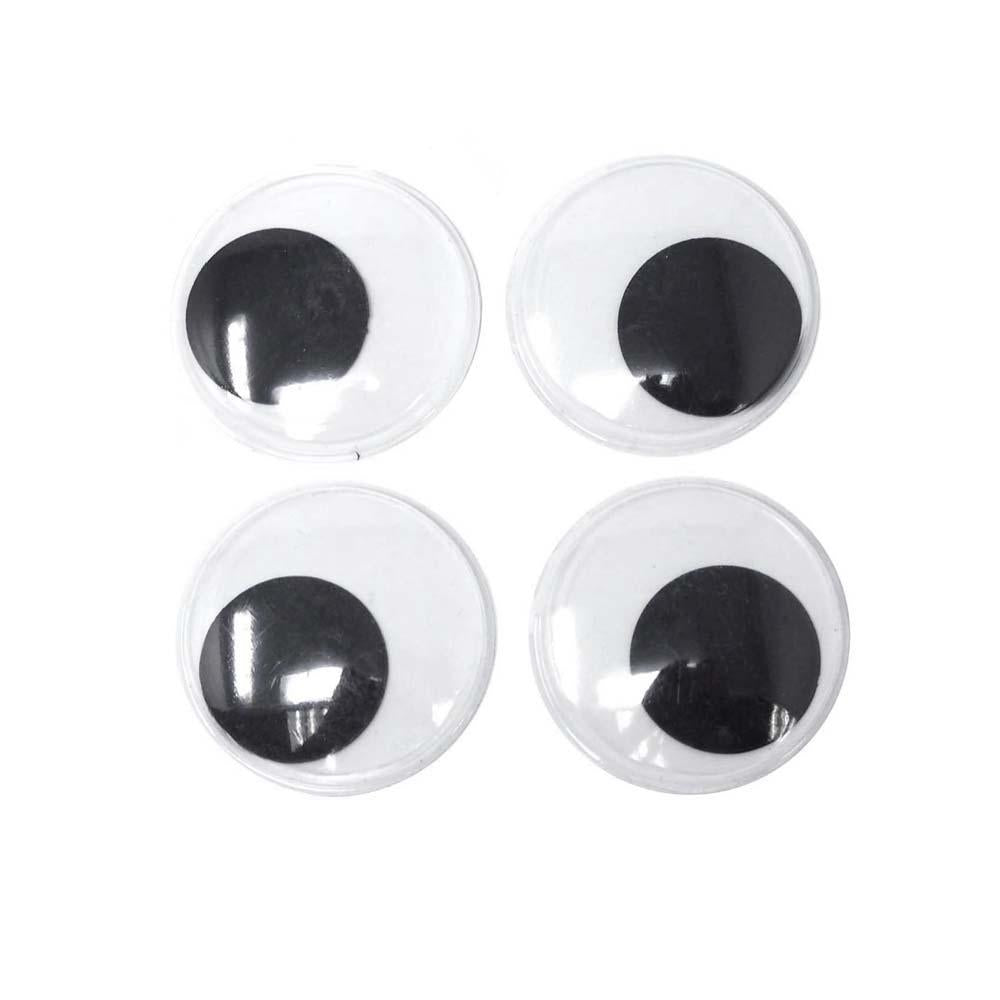 Medium Googly Eyes Self Adhesive Sticker, Black, 2-Inch, 4-Count