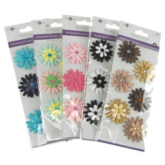 Self Adhesive Paper Flowers 3D, 1-1/2-Inch, 6-Count