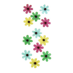 Self Adhesive Assorted Paper Flowers 3D, 1-Inch, 12-Count