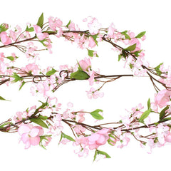 Artificial Cherry Blossom Garland, 6-Feet