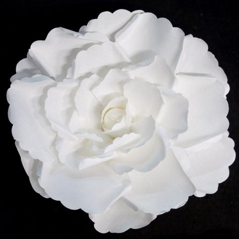 Rose Large Paper Flower, White, 16-Inch