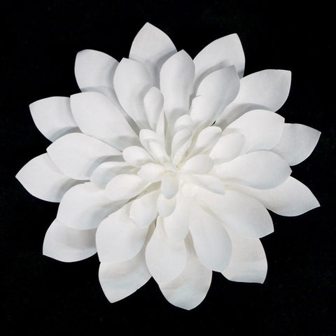 Dahlia Large Paper Flower, White, 12-Inch