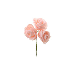 Foam Rose Flower with Wire, 2-Inch, 9-Count