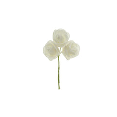 Foam Rose Flower with Wire, 1-1/2-Inch, 12-Count