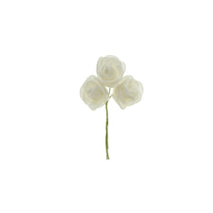 Foam Rose Flower with Wire, 1-1/4-Inch, 12-Count