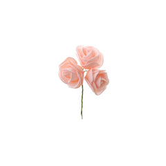 Foam Rose Flower with Wire, 1-1/4-Inch, 12-Count