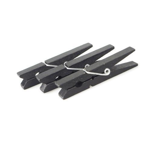 Black Wooden Chalkboard Peg Clothespins, 2-7/8-Inch, 8-Piece