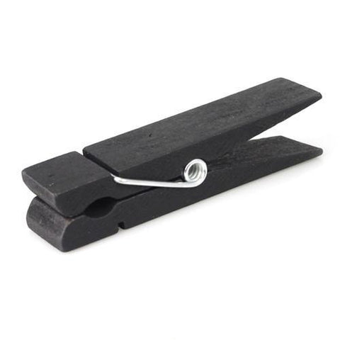 Black Wooden Chalkboard Peg Clothespins, 5-7/8-Inch