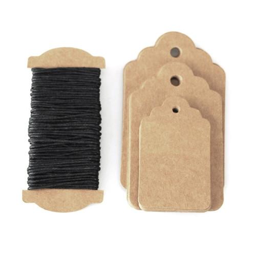 Natural Carboard Tags, 3 Size, 30-Piece