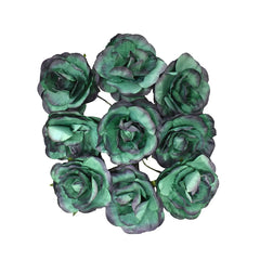 Paper Rose Flower Embellishments, 1-1/2-Inch, 9-Count