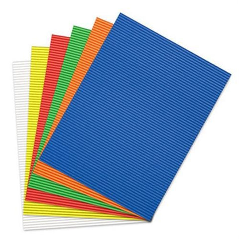 Corrugated Paper Card-stock Sheets, Assorted, 11-Inch