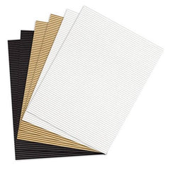 Corrugated Paper Card-stock Sheets, Assorted, 11-Inch