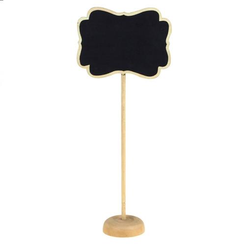 Chalkboard Table Stand, Bracket w/ Natural Border, 10-1/4-Inch