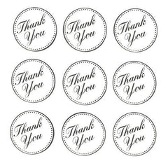 Thank You Wedding Foil Seal Stickers, 1-Inch, 24-count