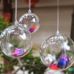 Fillable Round Clear Ball Ornaments