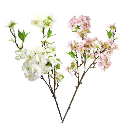 Artificial Cherry Blossom Floral Spray Pick, 19-Inch