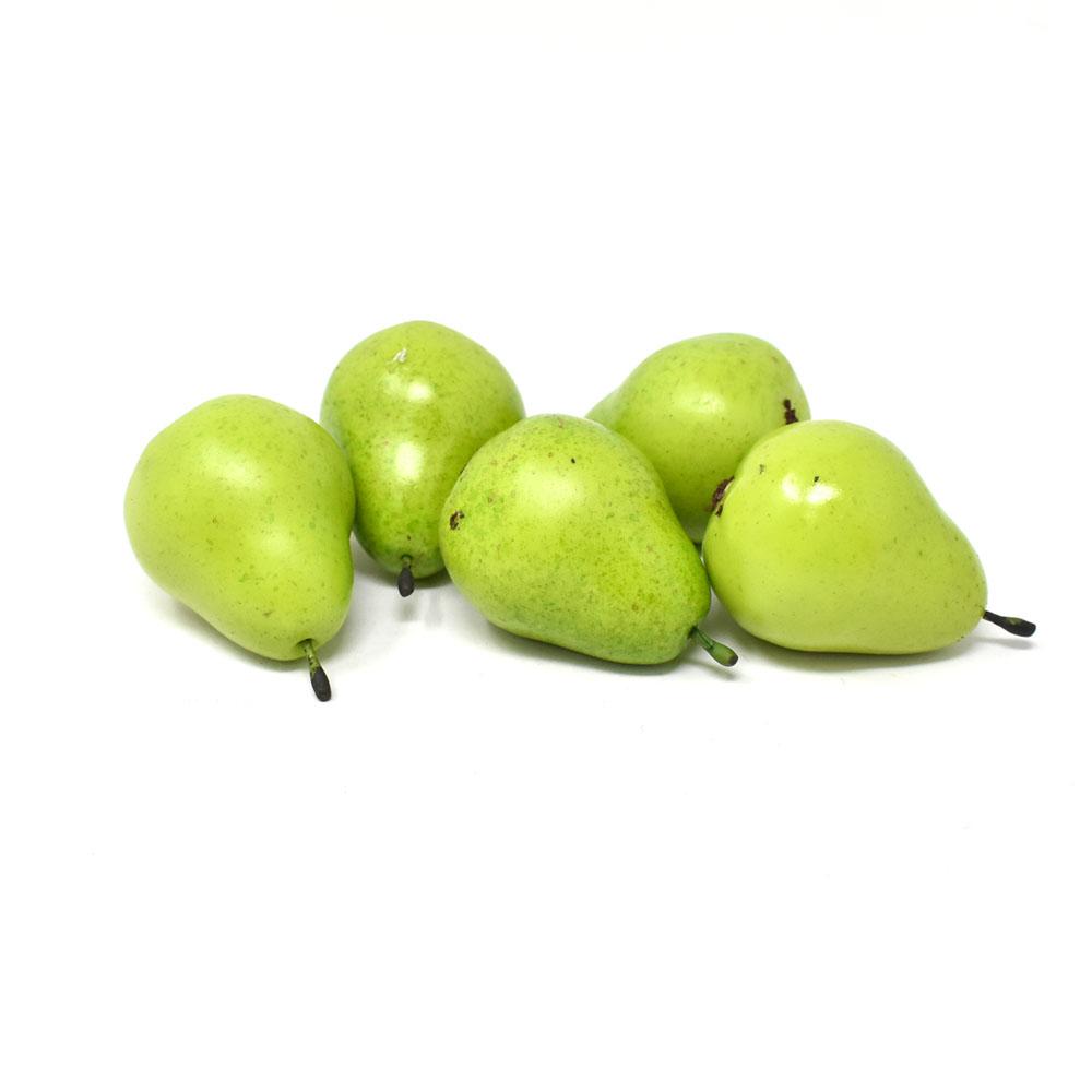 Realistic Home Decor Faux Mini Pears, Green, 2-1/2-Inch,12-Piece