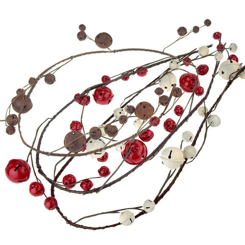 Christmas Jingle Bell Branch Garland, 54-Inch