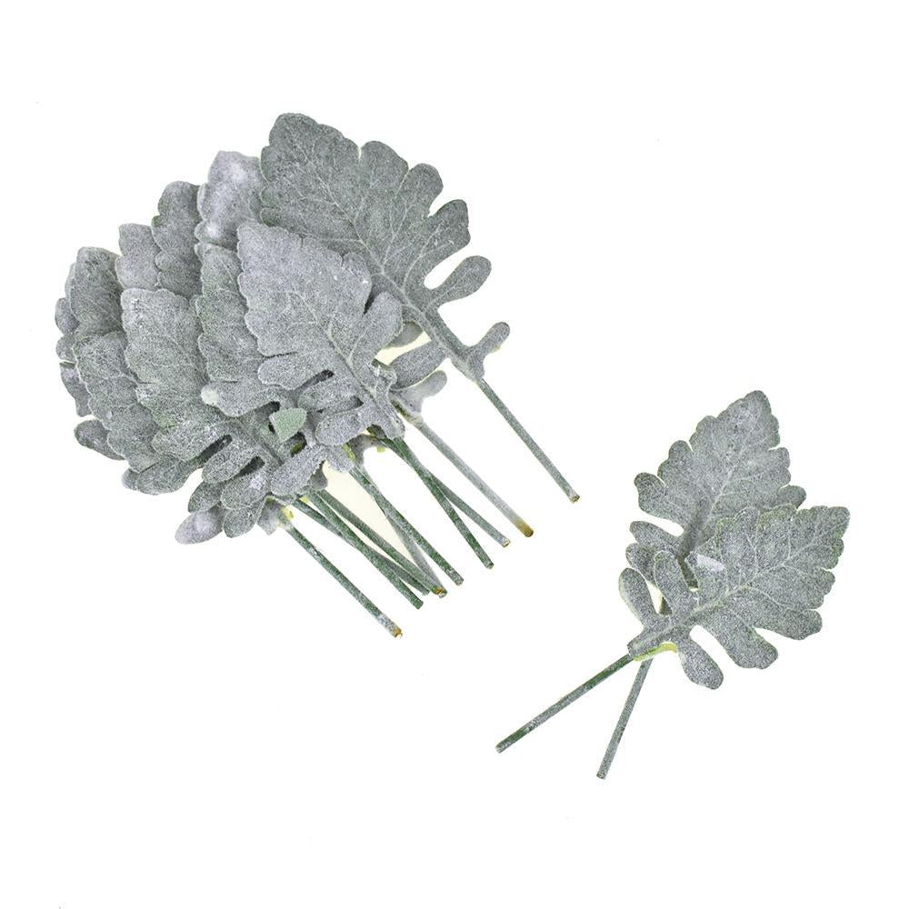 Dusty Corsage Leaves, Assorted Sizes, 12-Piece