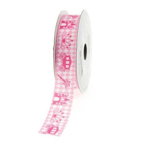 Fairy Tale White Grosgrain Ribbon, 7/8-inch, 10-yard