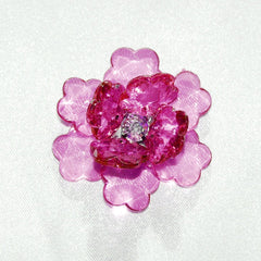 Flower Lotus Crystal, Shredded Edge, 1-3/4-inch, 6-Piece