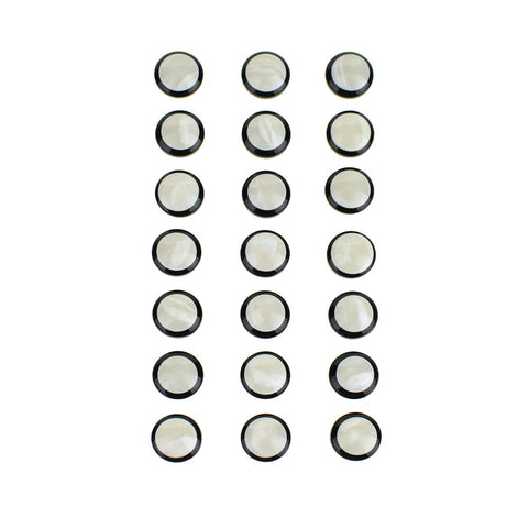 Black Edge Marble Styled Stone Stickers, 21-Count