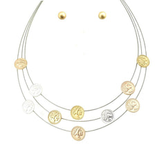 Fish Wire with Coins Necklace Set