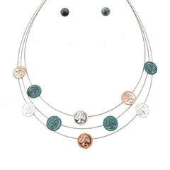 Fish Wire with Coins Necklace Set