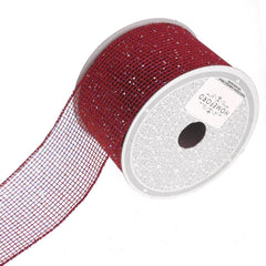 Glitter Netting Mesh Ribbon, 2-1/2-Inch, 10 Yards