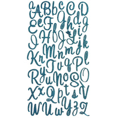 Glitter Cursive Alphabet Letter Stickers, 1-Inch, 50-Count