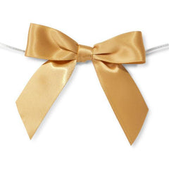 Pre-Tied Satin Bows, 7/8-Inch, 12-Piece