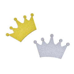 Glitter Wooden Crown Cut-Outs, 3-Inch, 4-Piece