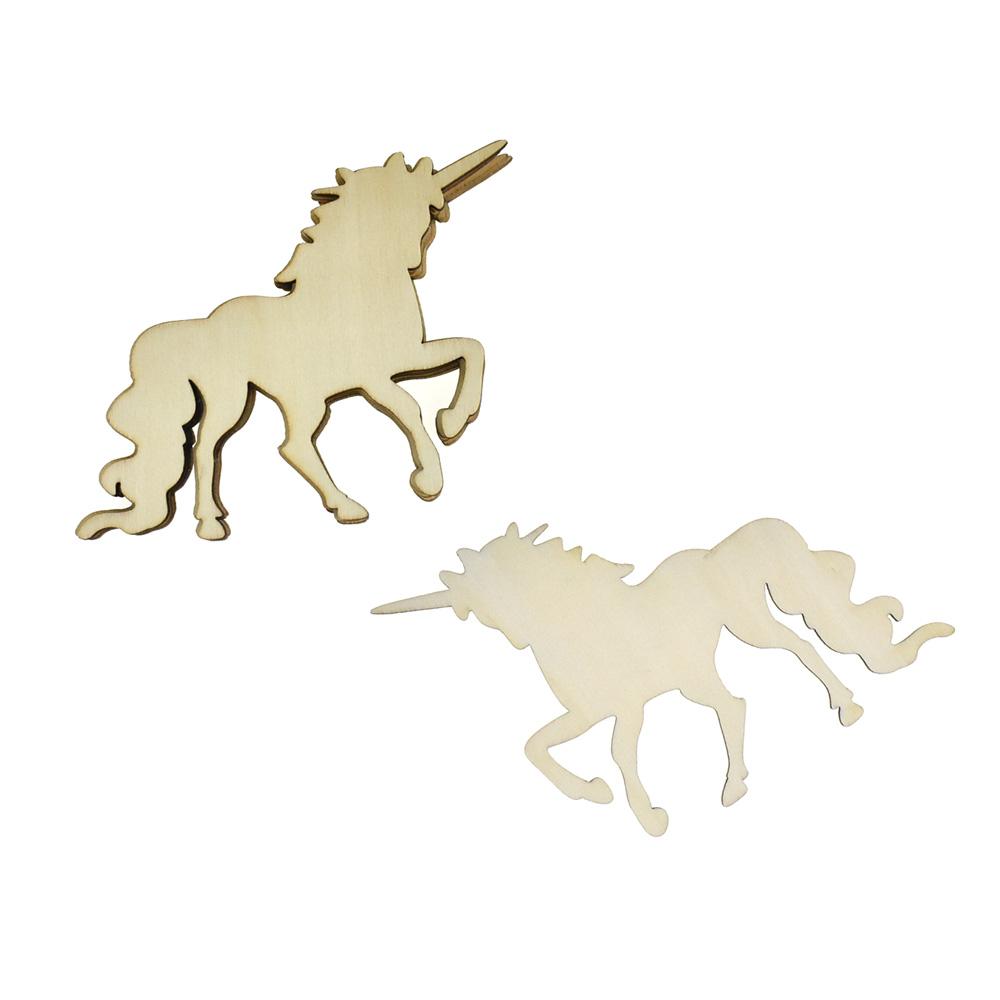 Magical Unicorn Wooden Cut-Outs, 3-1/2-Inch, 6-Count