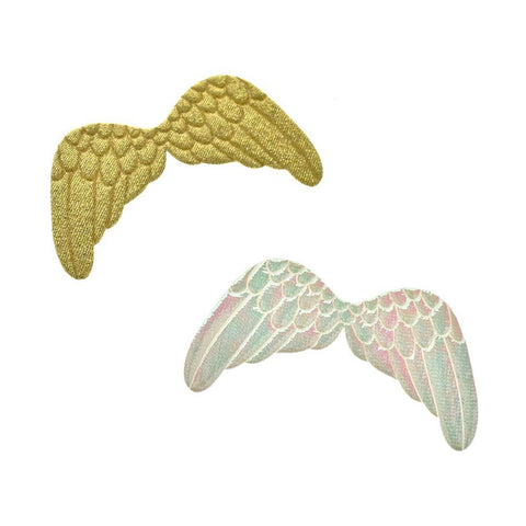 Embossed Angel Wing Party Favor Embellishments, 3-Inch, 6-Count