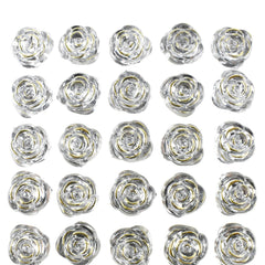 Rose Shaped Rhinestone Stickers, 9/16-Inch, 45-Count