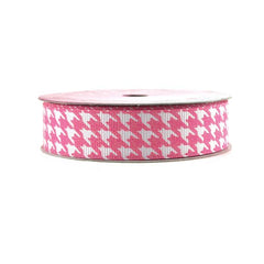 Hounds Tooth Glitter Grosgrain Ribbon, 7/8-inch, 4-yard