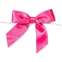 Pre-Tied Satin Bows, 7/8-Inch, 12-Piece