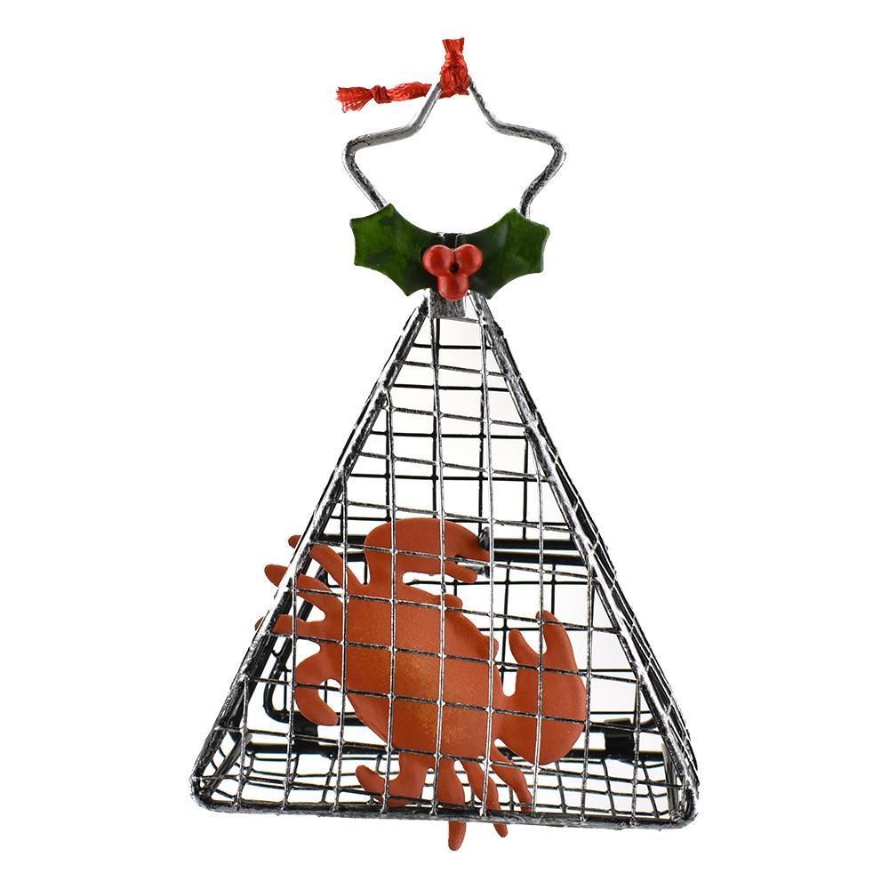 Wired Cage Crab Christmas Ornament, 4-Inch